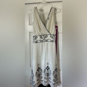 Maurices White and Black Backless Dress